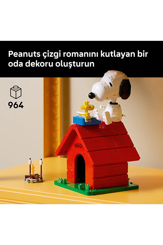 ® Ideas Peanuts: Snoopy’nin Köpek Kulübesi 21368 - Yetişkinler için Model Yapım Seti (964 Parça) - 6
