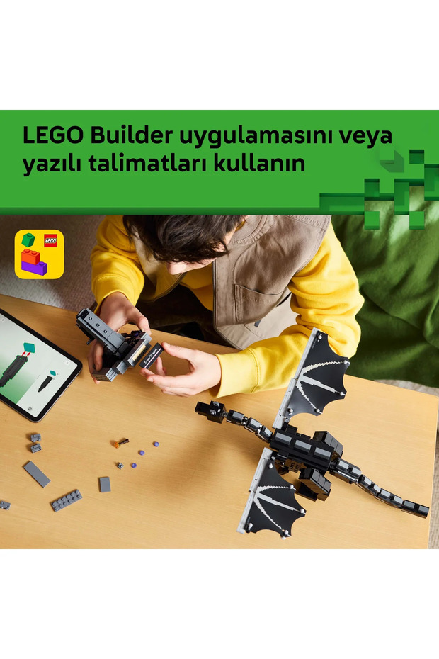 ® Minecraft® Ender Ejderhası 21595 – 10 Yaş Üzeri Çocuklar için Oyuncak Yapım Seti (710 Parça) - 10