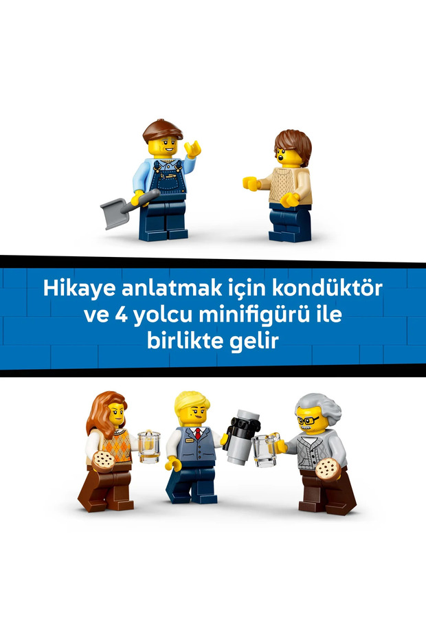 ® City Klasik Buharlı Tren 60511 - 7 Yaş ve Üzeri Çocuklar İçin Oyuncak Yapım Seti (575 Parça) - 10