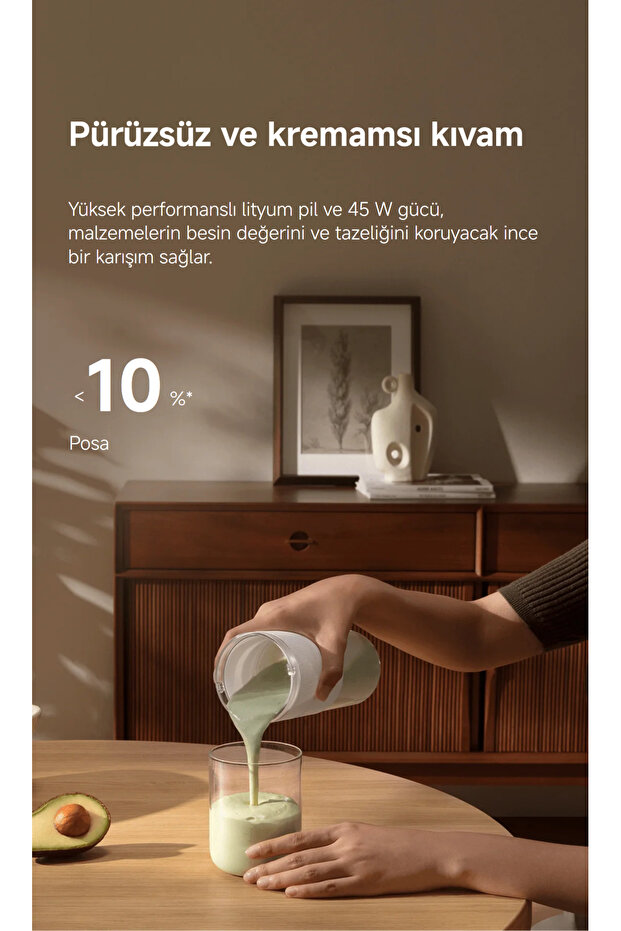 Portable Blender 300 ml Taşınabilir Şarjlı Kişisel Mini Smoothie Blender - 4