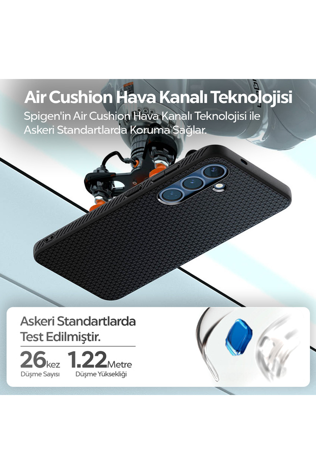Spigen Liquid Air designed for Samsung Galaxy S25 PLUS case - Matte Black - 2