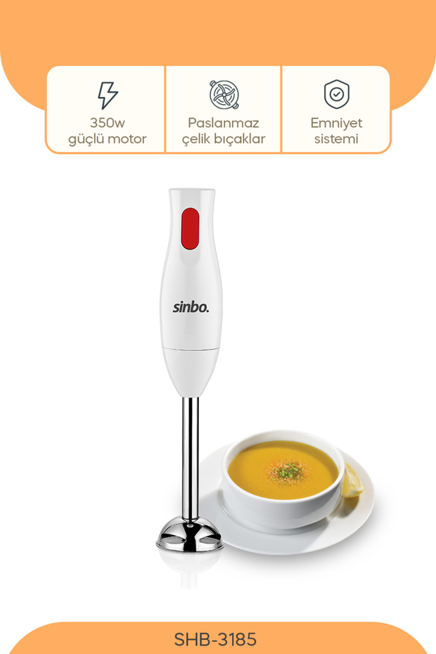SHB 3185 350 W Paslanmaz Çelik Ayaklı El Blenderi - 7