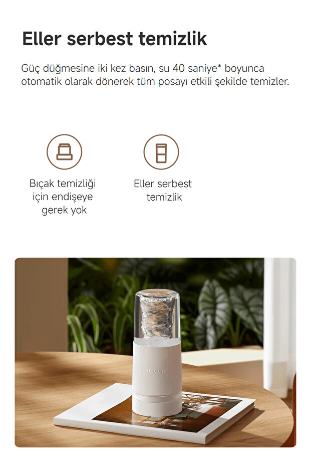 Portable Blender 300 ml Taşınabilir Şarjlı Kişisel Mini Smoothie Blender - 11