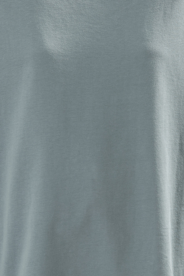 Indigo %100 Pamuk Oversize/Geniş Kalıp Kayık Yaka Örme T-Shirt TWOSS20TS0140 - 5
