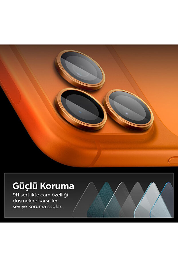 iPhone 17 / 16 / 15 / 14 Pro / Pro Max Kamera Lens Camı Koruyucu Kolay Kurulum (2 Adet) - AGL10123 - 4