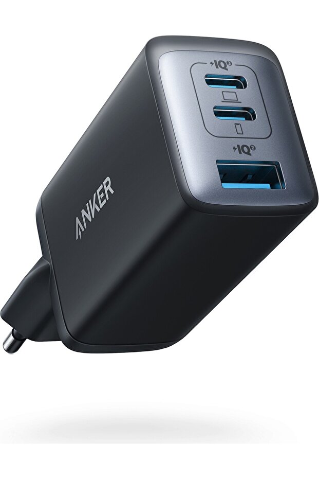 PowerPort III Hızlı Şarj Cihazı, 65W, GaN II Teknolojisi, 3 Bağlantı Noktalı, Siyah - A2667 - 1