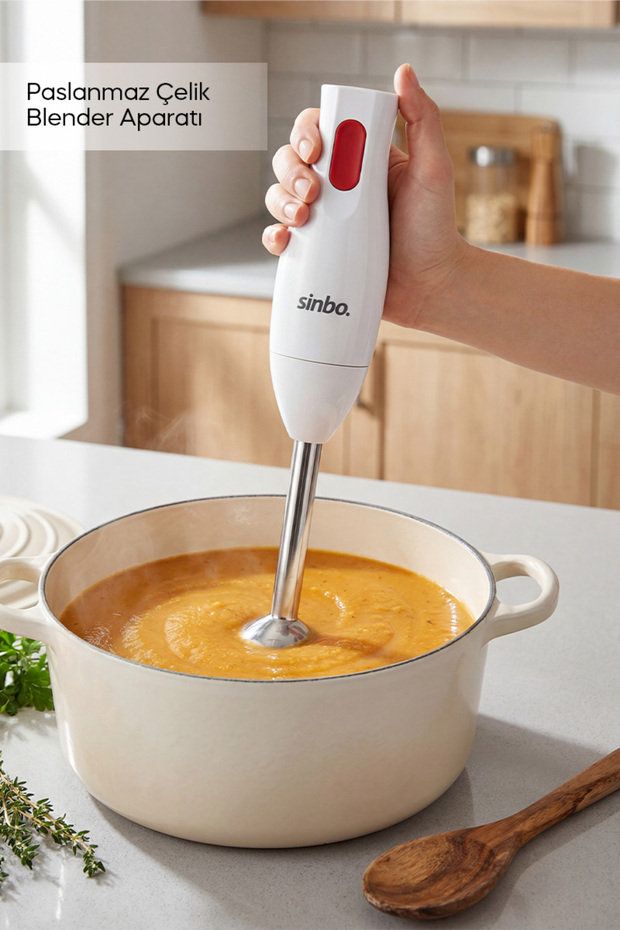 SHB-3147 Çok Fonksiyonlu Blender Seti, Doğrayıcı, Çırpıcı, Paslanmaz Çelik Uç ve Ölçü Kabı - 3