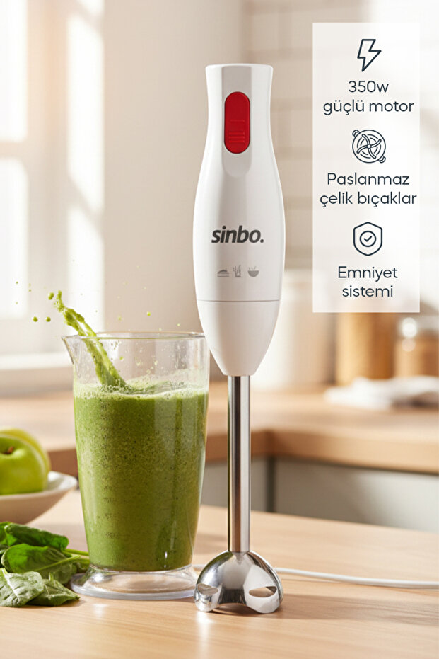 SHB 3102 El Blenderı, Paslanmaz Çelik Aparatlı ve Ölçü Kaplı