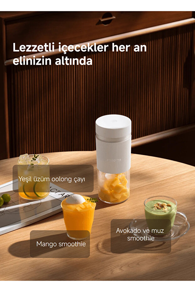 Portable Blender 300 ml Taşınabilir Şarjlı Kişisel Mini Smoothie Blender - 13
