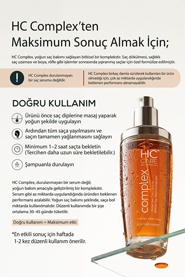 Complex Dökülme Karşıtı & Yoğun Onarıcı Bitkisel Saç Bakım Kompleksi – Sağlıklı Uzama Etkili - 4