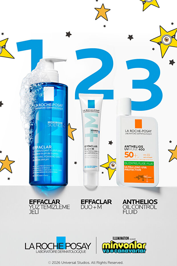 Yağlı ve Akneye Eğilimli Ciltler için Effaclar Yüz Temizleme Jeli 400 ml - 7