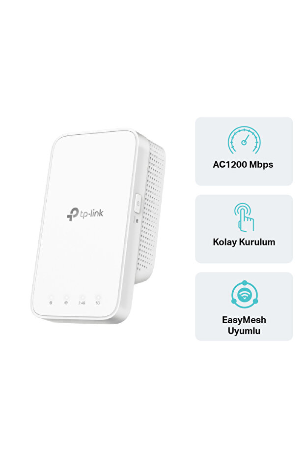 RE300 Wi-Fi 5 AC1200 Mbps EasyMesh Dual Band Kolay Kurulumlu Menzil Genişletici