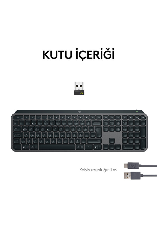 MX Keys S Gelişmiş Aydınlatmalı Tam Boyutlu Kablosuz Türkçe Q Klavye, Siyah 920-011594 - 10