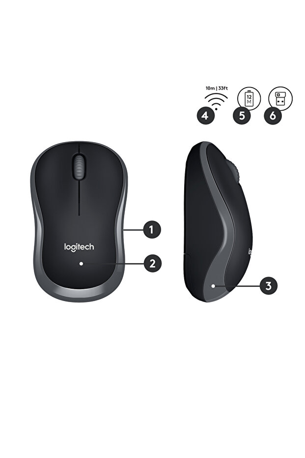 MK330 Kablosuz Türkçe Q Klavye Mouse Seti, Siyah 920-003988 - 8