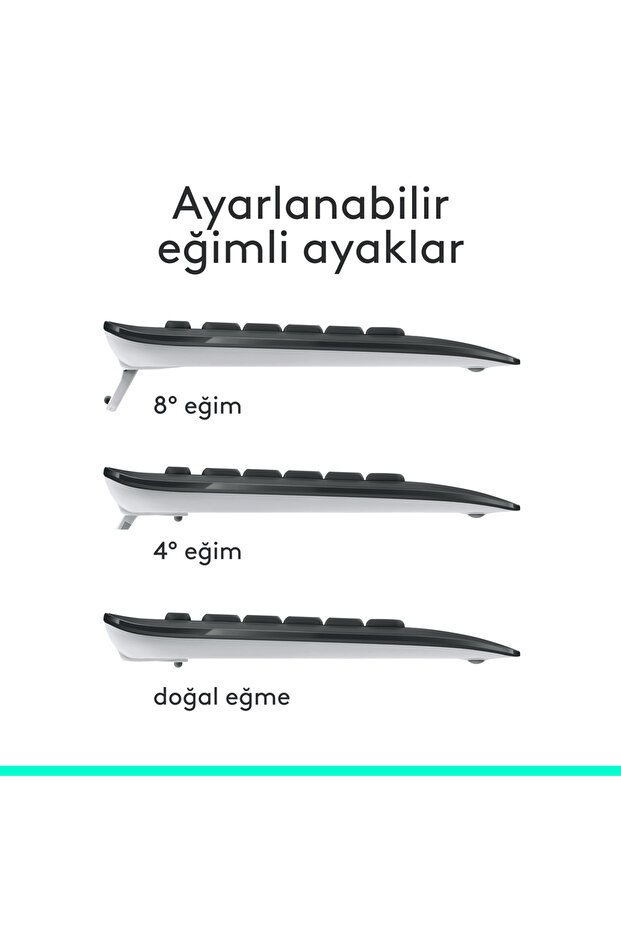 MK540 Advanced Kablosuz Türkçe Q Klavye Mouse Seti, Siyah 5099206 077485 - 7