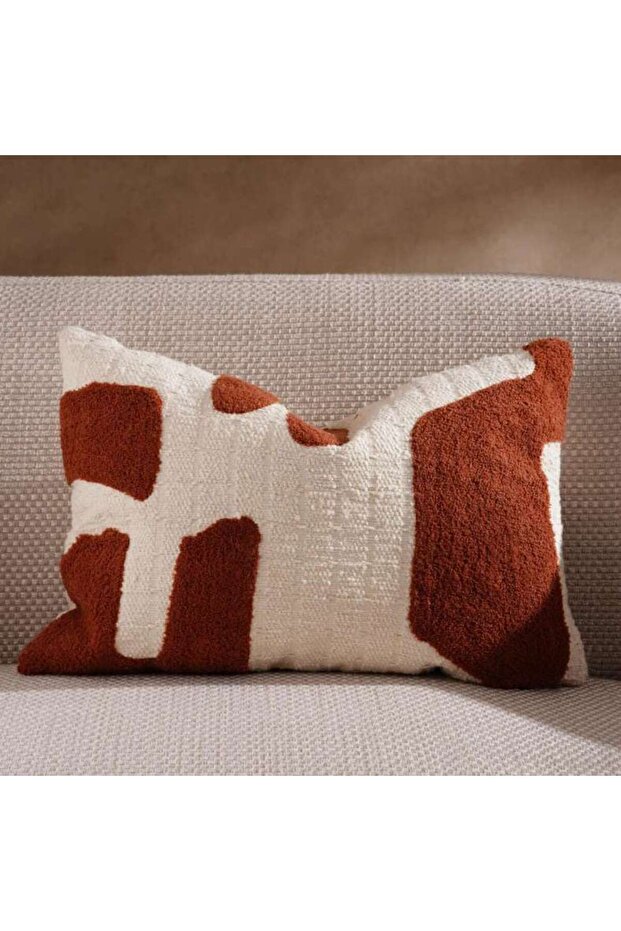 Toledo Hand Embroidered Filled Cushion 40x60cm - Caramel