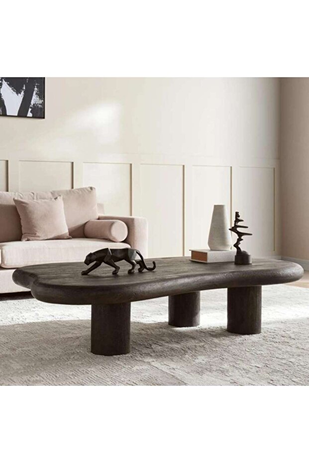 HARPER COFFEE TABLE WOOD LARGE - BROWN