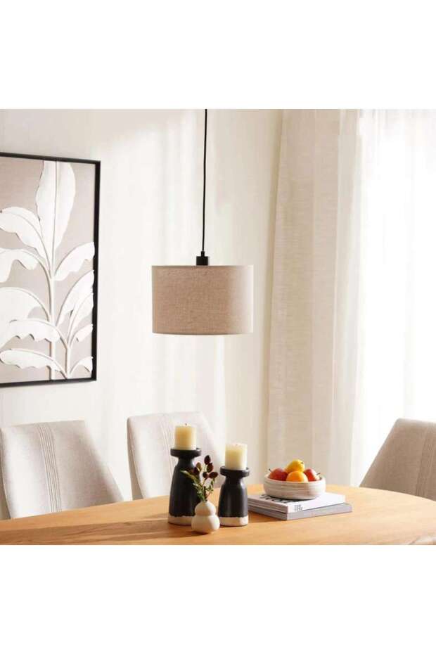 Roxana E27 Pendant Lamp Dia 32x185cm - Beige