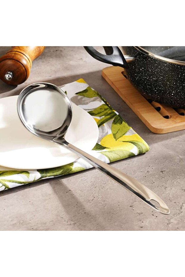 Pearl Soup Ladle 28cm - Chrome