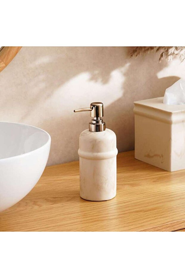 Maris Soap Dispenser 7.8x7.8x20 Cm - Beige