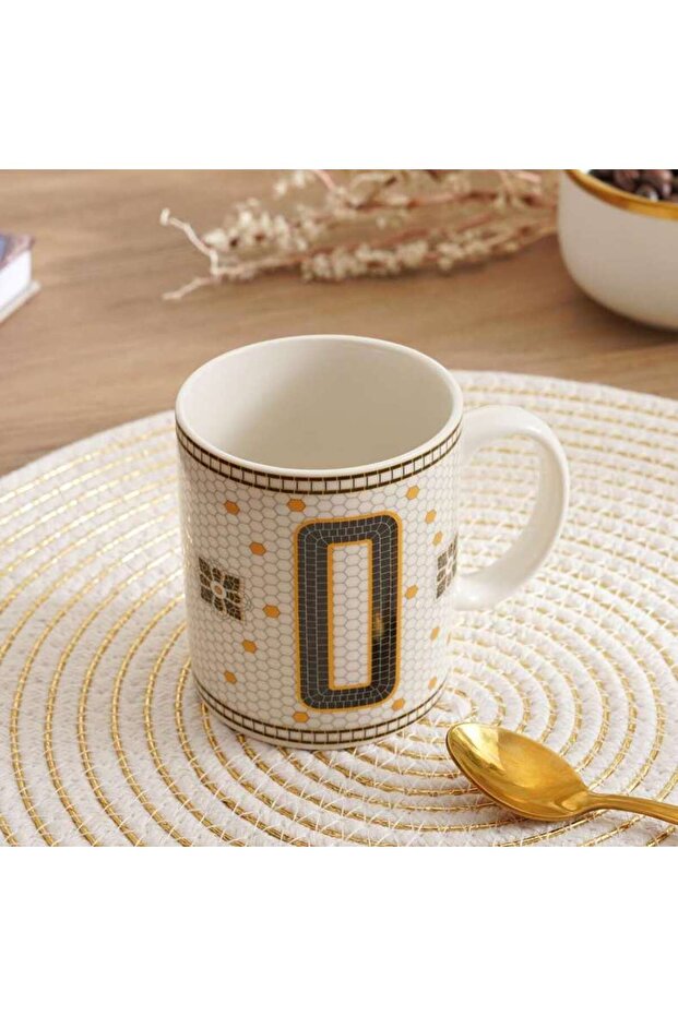 Alphabet O Mug 300ml -white