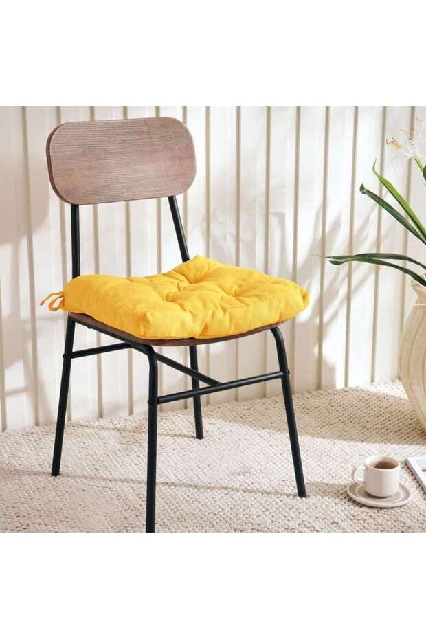 Trevor Textured Chairpad 40x40+3cm - Yellow