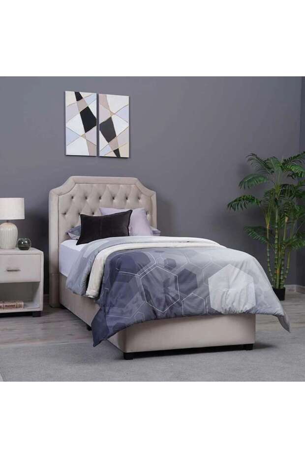 ANDROMEDA HEADBOARD VELVET BEIGE L-100 : H-125 CM