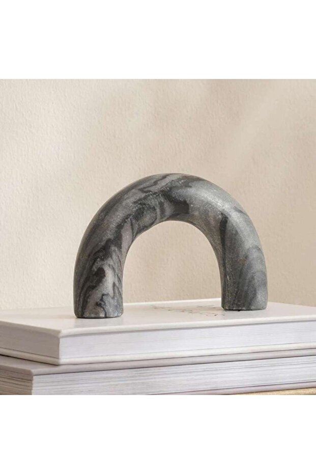 Mison Marble Arc Decor Accent 13x3x6cm -grey