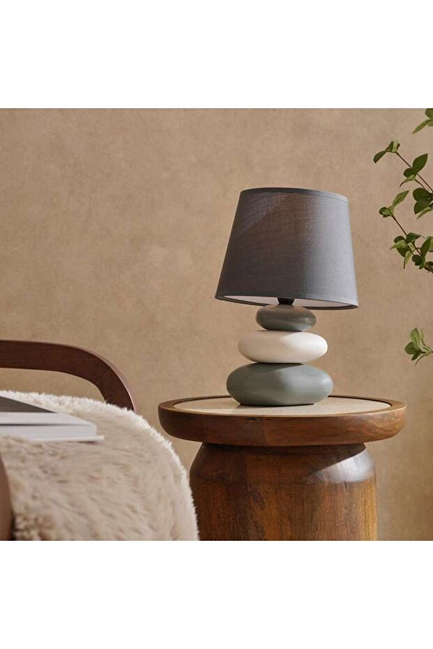 Trancey E-14 Ceramic Table Lamp 20x20x29cm - Grey