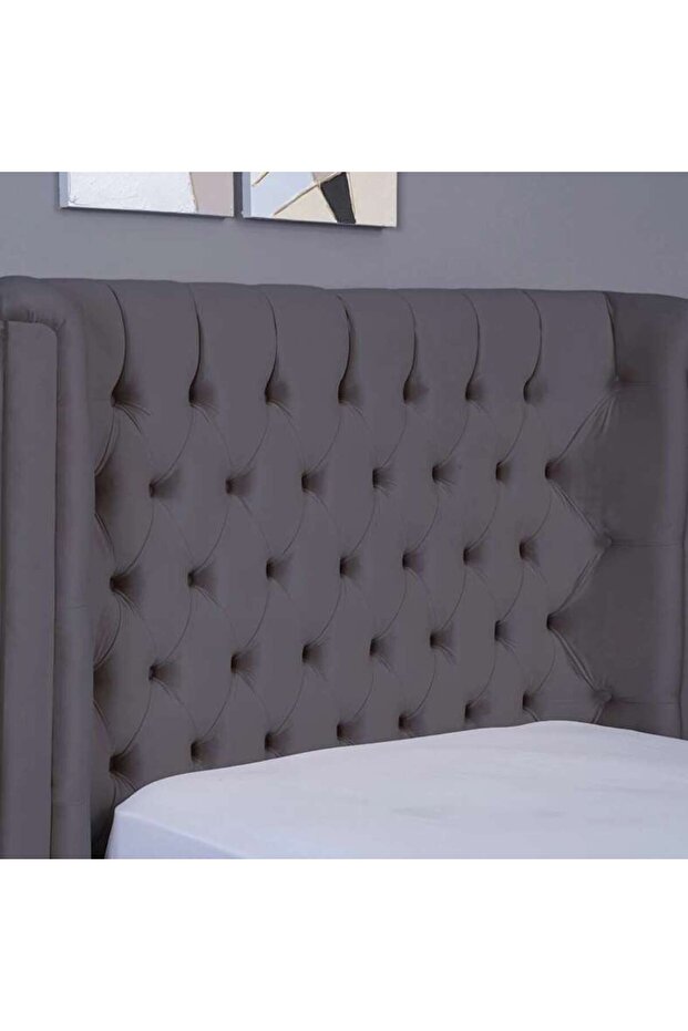 NEPTUNE HEADBOARD VELVET GREY L-120 : H-125 CM