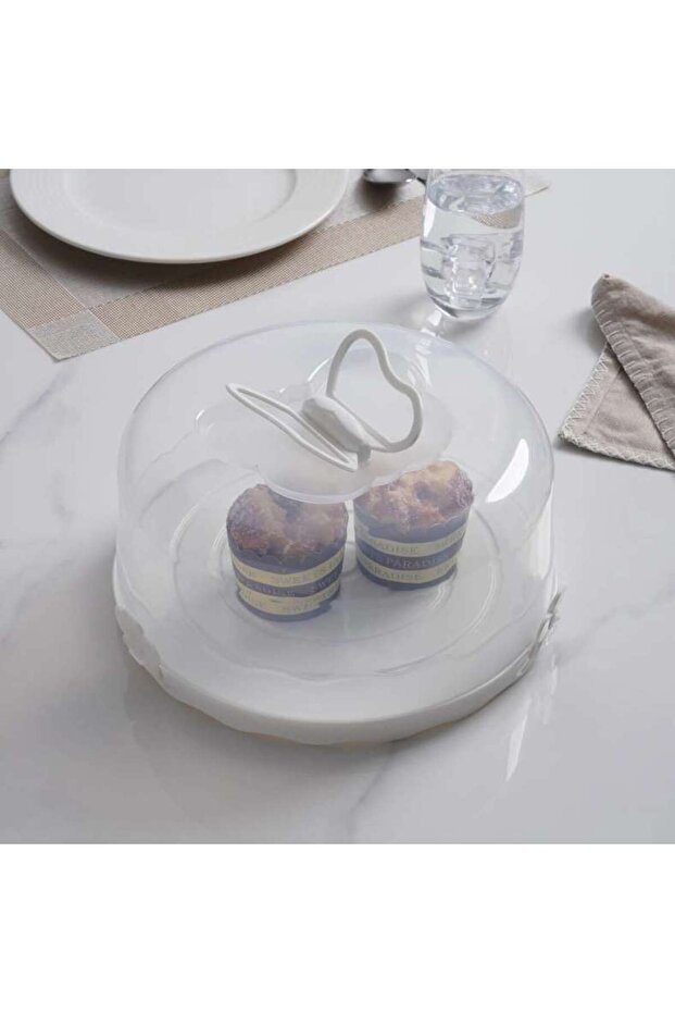 Vista Cake/pastry Dome With Holder D24x13.3cm - White