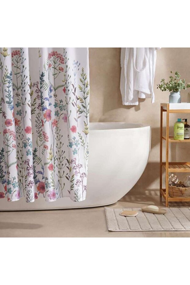 Amy Printed Shower Curtain 180x180cm-purple