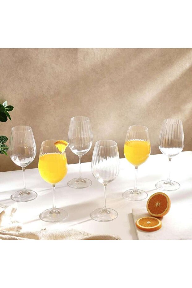 Waterfall 6-Piece Stemware Crystal Glass Set 350Ml -Clear