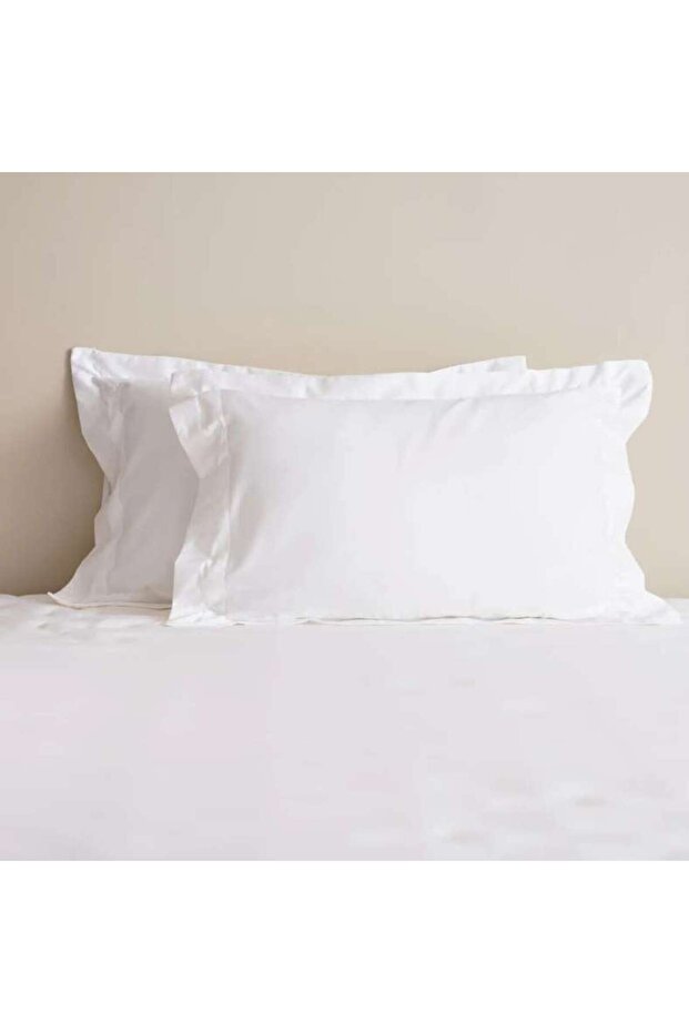 Luxe Cotton Tencel 2-piece Oxford Pillow Case Set 50x75+5cm - White