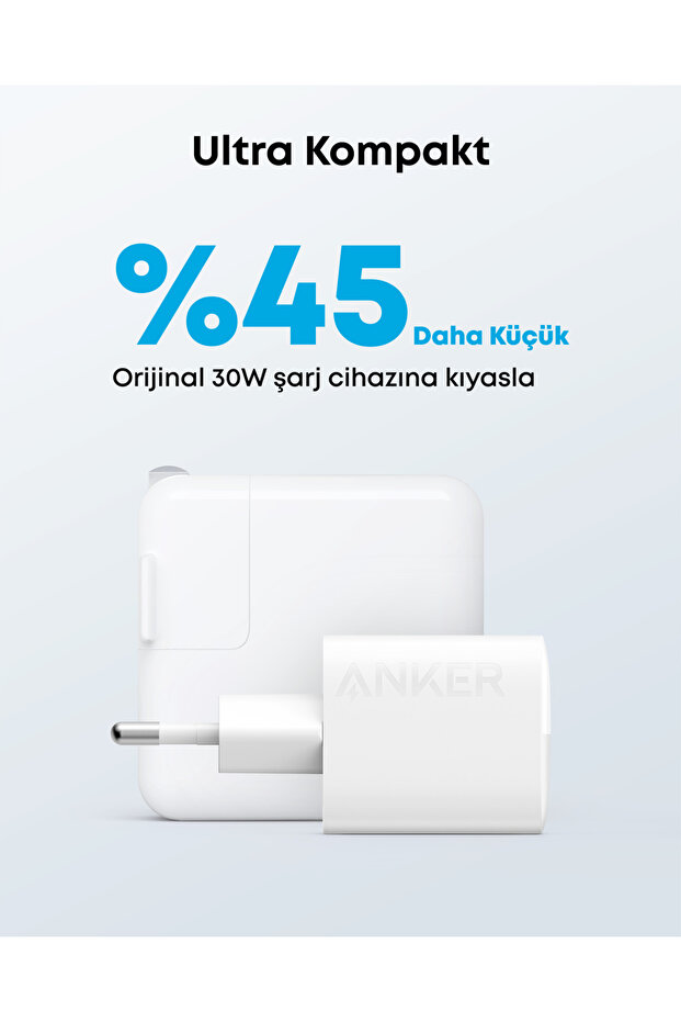 323 USB-C Şarj Cihazı, 33W, 2 Bağlantı Noktalı, Beyaz - A2331 - 5