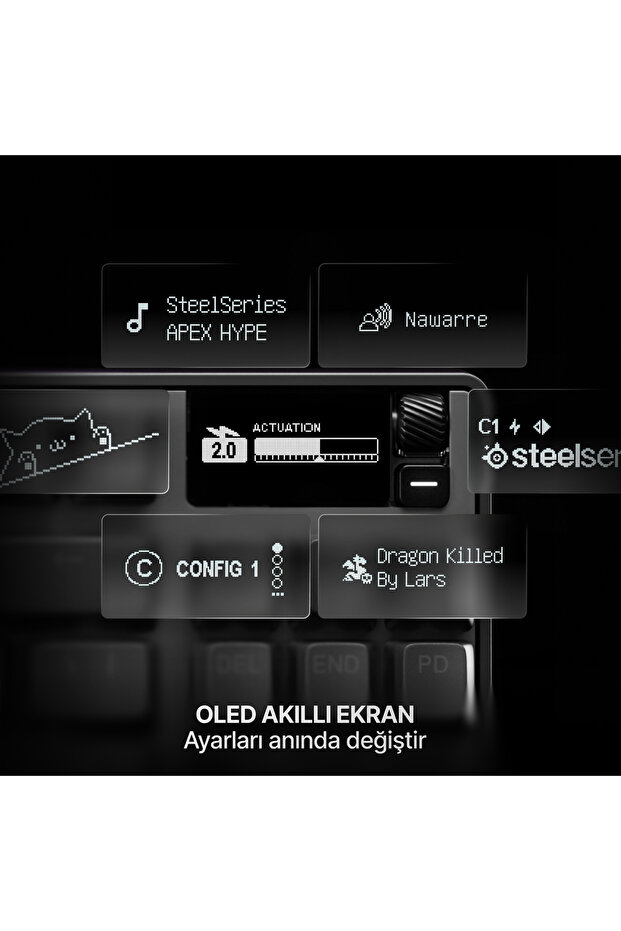 Apex Pro TKL Wireless Gen 3 OmniPoint 3.0 HiperManyetik Switch RGB Mekanik Kablosuz Oyuncu Klavyesi - 6