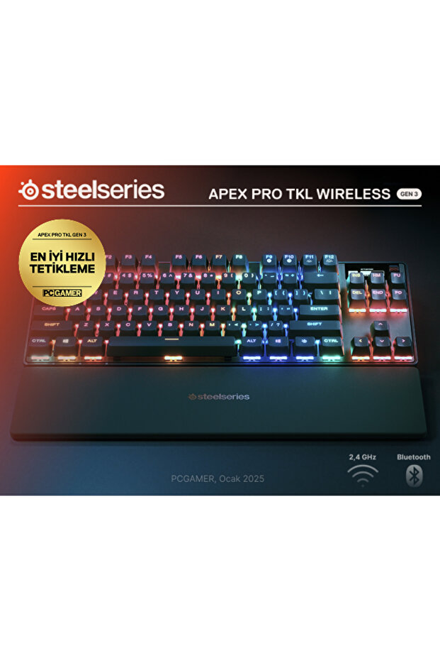 Apex Pro TKL Wireless Gen 3 OmniPoint 3.0 HiperManyetik Switch RGB Mekanik Kablosuz Oyuncu Klavyesi - 3
