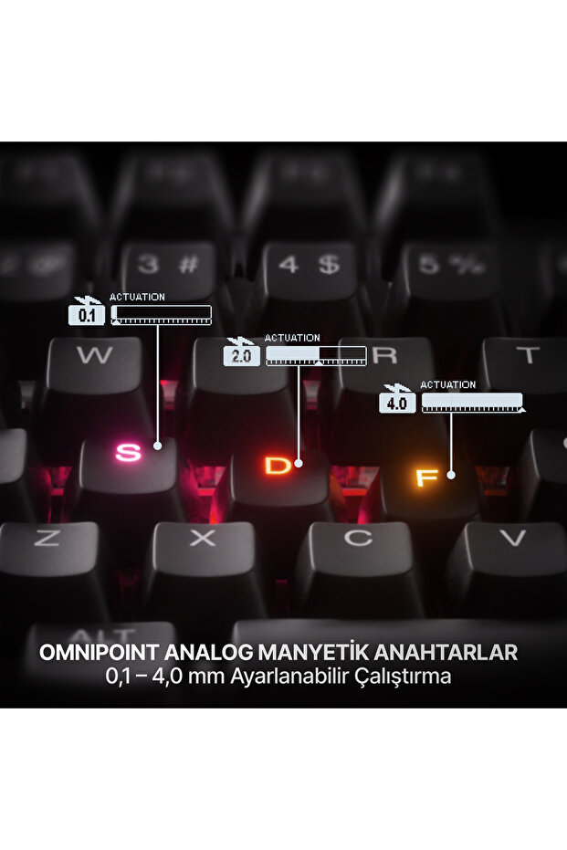 Apex Pro TKL Wireless Gen 3 OmniPoint 3.0 HiperManyetik Switch RGB Mekanik Kablosuz Oyuncu Klavyesi - 8