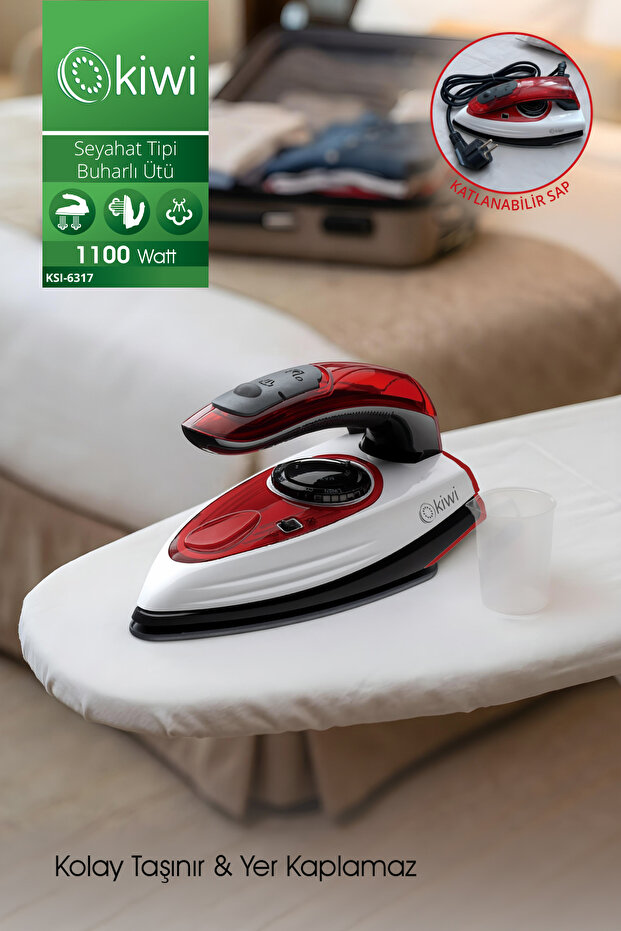 Ksi-6317 2 in 1 steam travel iron & vertical portable wrinkle remover