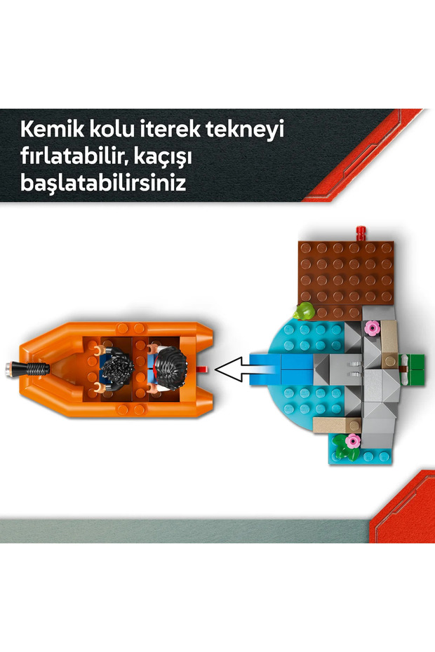 Jurassic World T. rex Nehir Kaçışı 76975 - 5+Çocuklar için Yaratıcı Oyuncak Yapım Seti (199 Parça) - 7