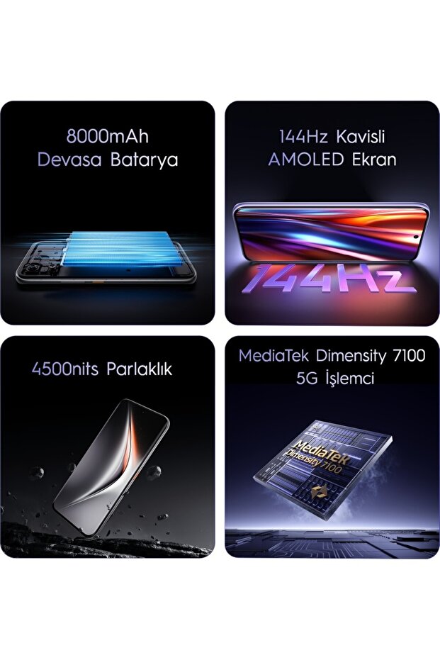 Pova Curve 2 5G 8/256 GB Fırtına Titanyum - 4