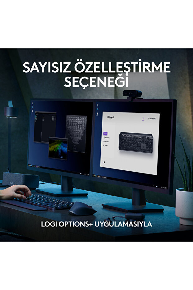 MX Keys S Gelişmiş Aydınlatmalı Tam Boyutlu Kablosuz Türkçe Q Klavye, Siyah 920-011594 - 8
