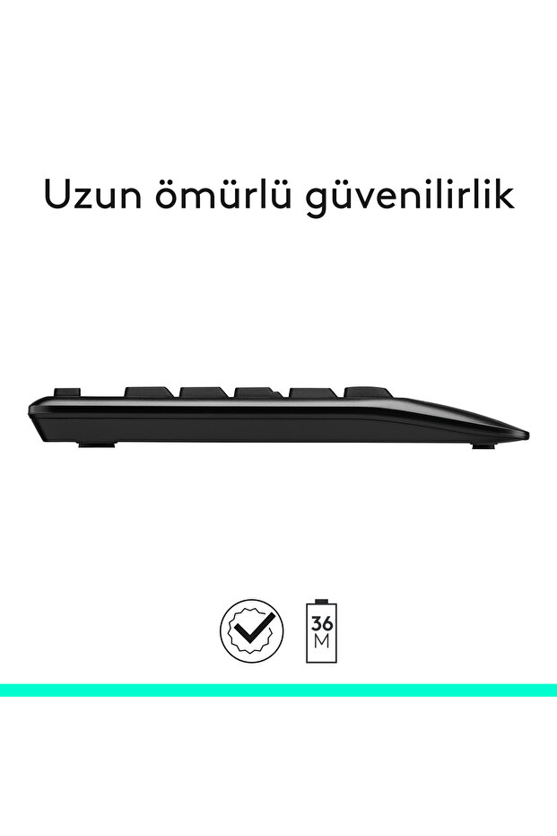MK345 Kablosuz Türkçe Q Klavye Mouse Seti, Siyah 920-006514 - 6