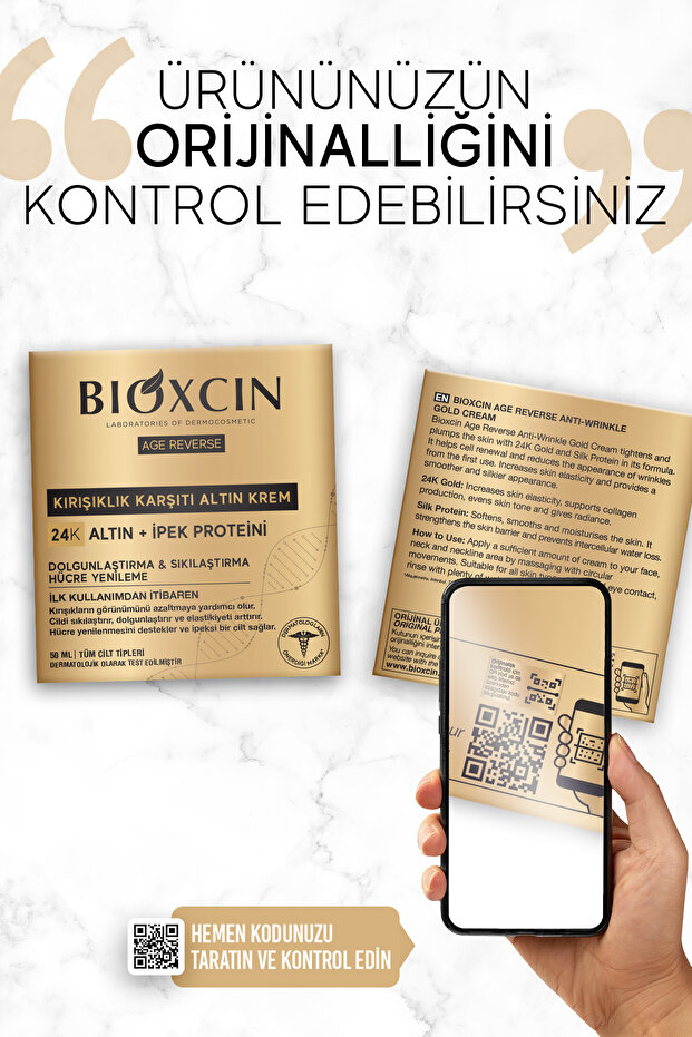 Age Reverse Kırışıklık Karşıtı Gold Krem 50 ML - 24K Altın, İpek Proteini, Hücre Yenileme - 9