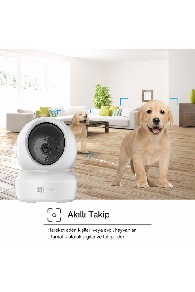 C6n 1080p Fhd 360 Derece Gece Görüşlü Sesli Ip Wifi Akıllı Ev Güvenlik Bebek Kamerası - 6