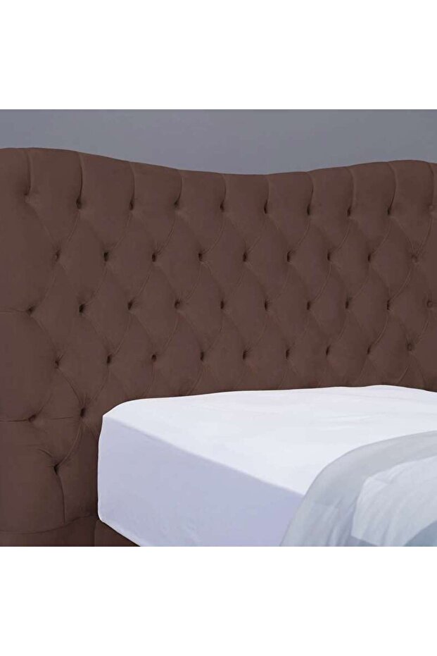 MARS HEADBOARD VELVET BROWN L-100 : H-125 CM