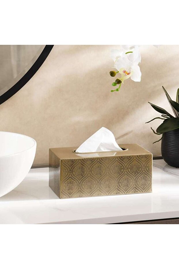 Heritage Tissue Box 25x13x10cm- Gold