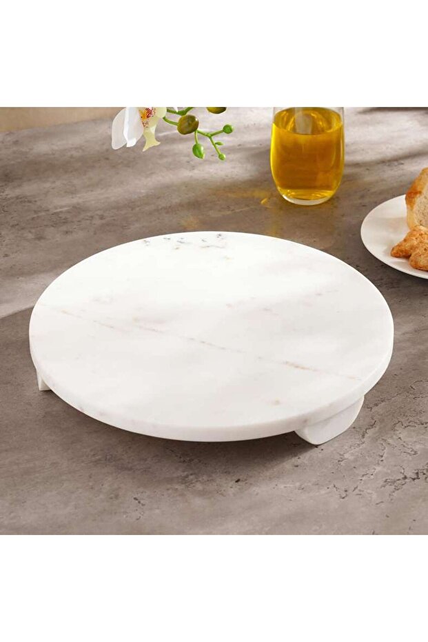 Mison Marble Serving Board Dia31x2cm -white
