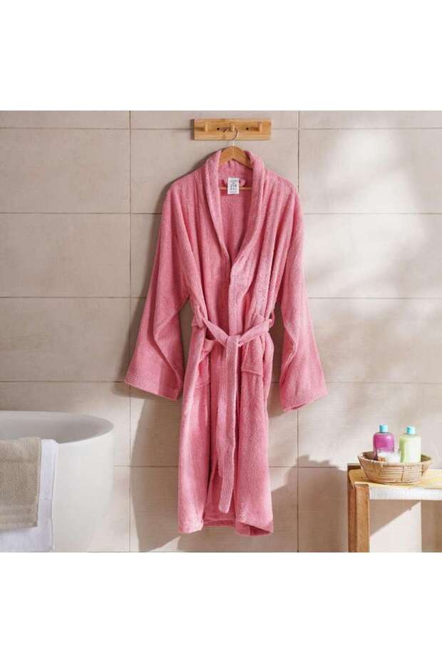 Iva Cotton Bathrobe Mid/Large -Dusty Pink