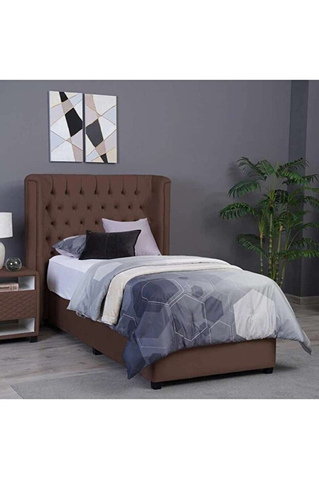 NEPTUNE HEADBOARD VELVET BROWN L-100 : H-125 CM
